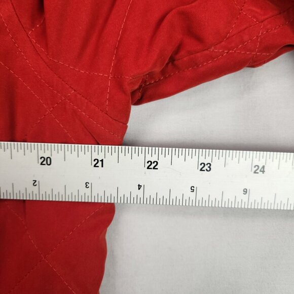 Faconnable Quilted Button Up Coat Jacket Men’s Size XS Red Snap Lined Light - Picture 4 of 8